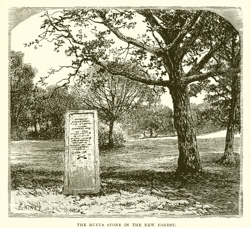 Der Rufus-Stein im New Forest von English School