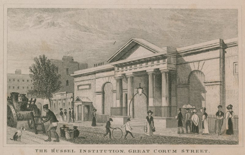 Die Russell Institution, Great Coram Street, London von English School