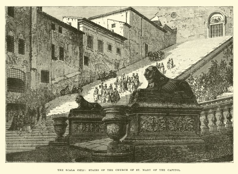 Die Scala Coeli, Treppen der Kirche St. Maria des Kapitols von English School