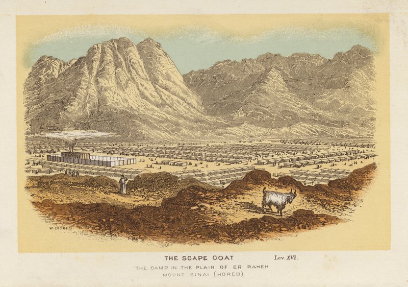 Der Sündenbock, das Lager in der Ebene von Er Raheh, Berg Sinai, Horeb von English School