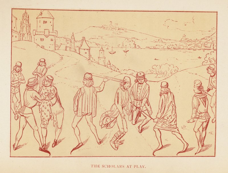 Die Gelehrten beim Spielen von English School