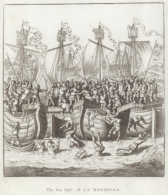 Die Seeschlacht vor La Rochelle von English School