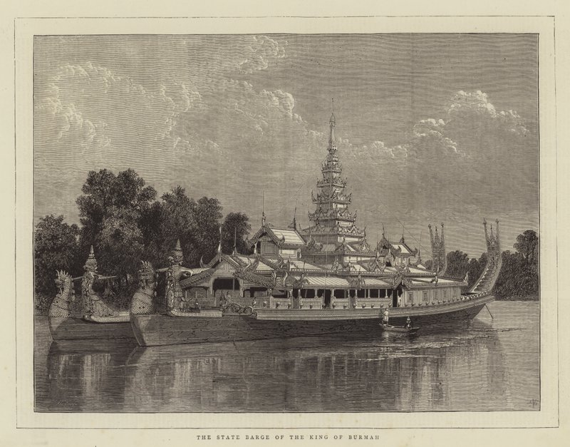 Die Staatsbarke des Königs von Birma von English School