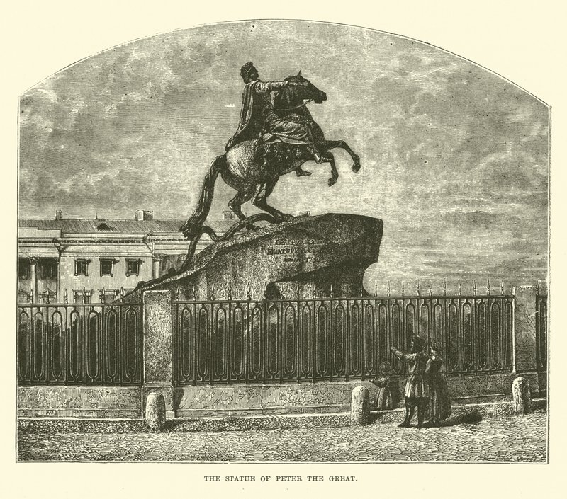Die Statue von Peter dem Großen von English School
