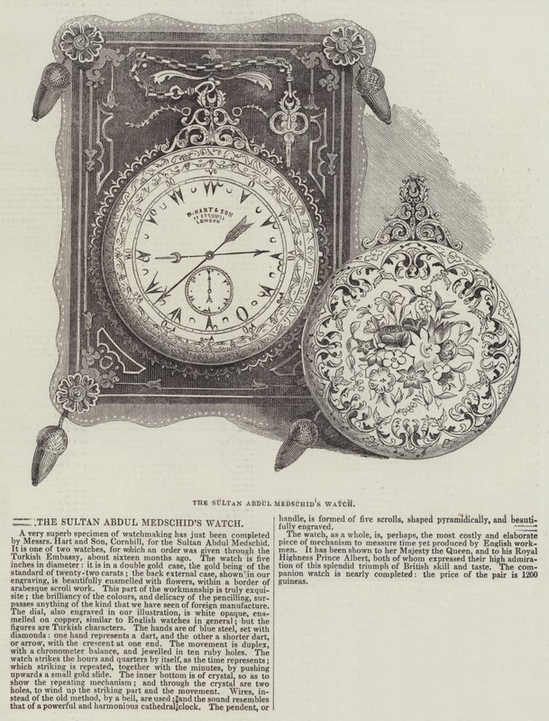 Die Uhr des Sultans Abdul Medschid von English School