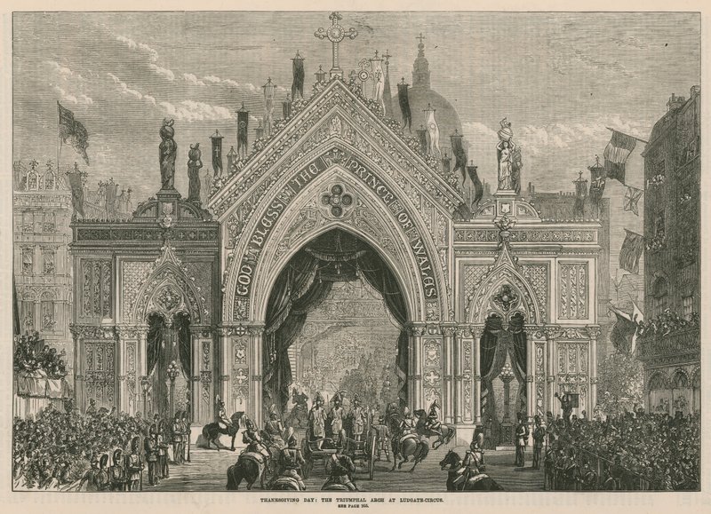 Der Danktag: Der Triumphbogen am Ludgate Hill von English School
