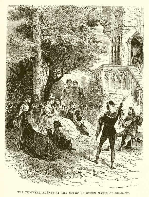 Der Trouvere Adenes am Hof von Königin Marie von Brabant von English School