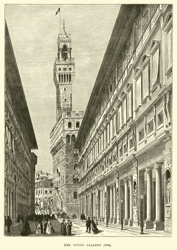Die Uffizien, 1865 von English School