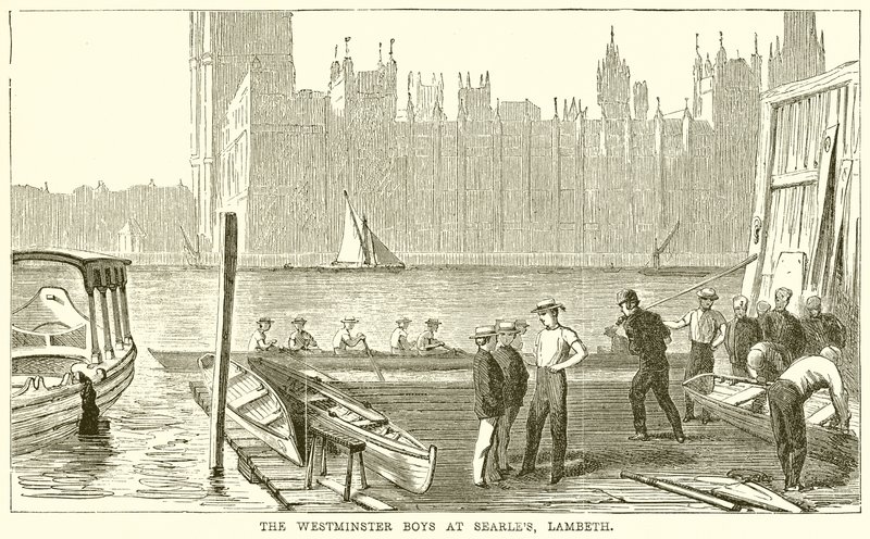 Die Westminster-Jungen bei Searles, Lambeth von English School