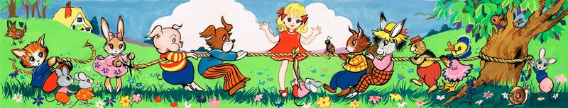 Das Tauziehen der Tiere von English School
