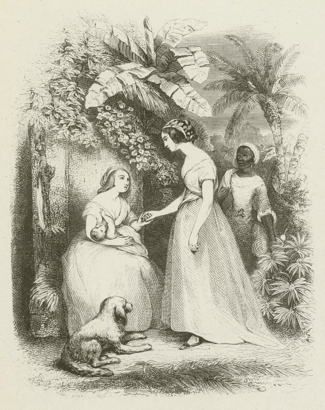 Die Ankunft von Madame De La Tour (Stich) von English School