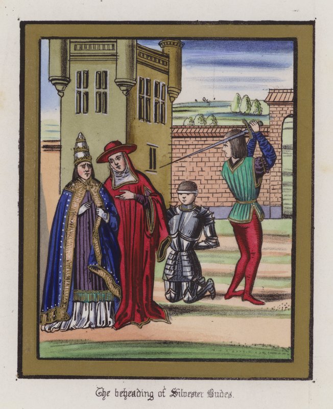 Die Enthauptung von Sir Silvester Budes von English School