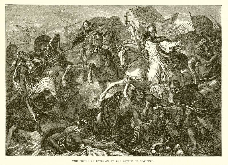 Der Bischof von Regensburg in der Schlacht bei Augsburg von English School