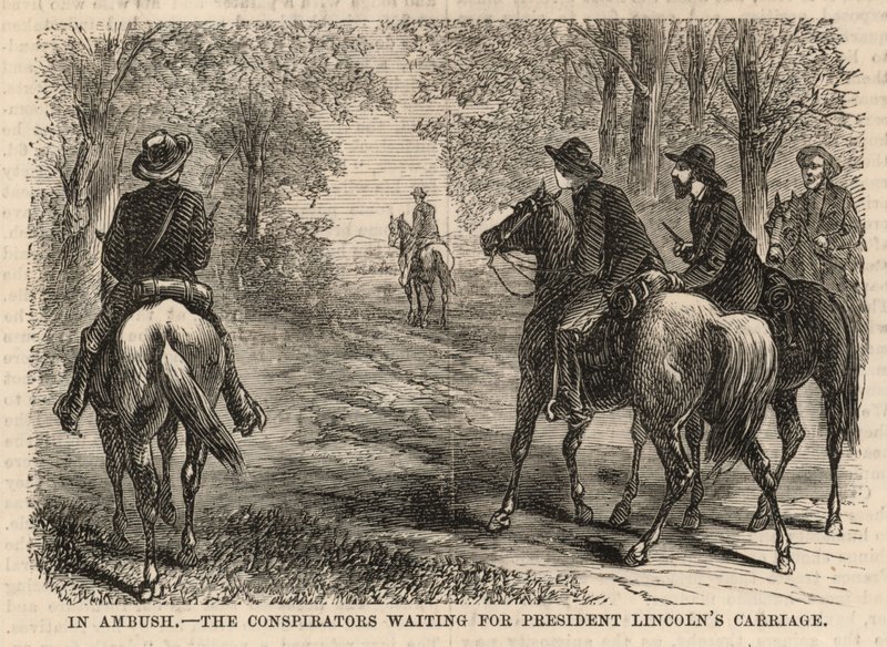 Die Verschwörer warten auf die Kutsche von Präsident Lincoln von English School