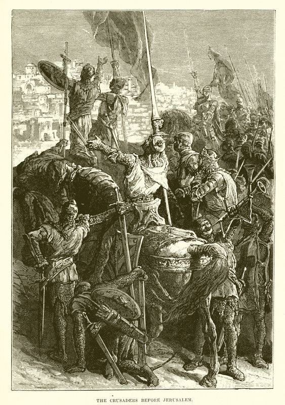 Die Kreuzfahrer vor Jerusalem von English School
