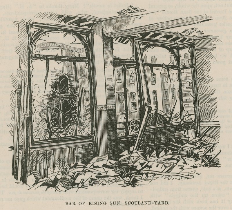 Der Dynamitanschlag in Westminster; Bar der Rising Sun von English School