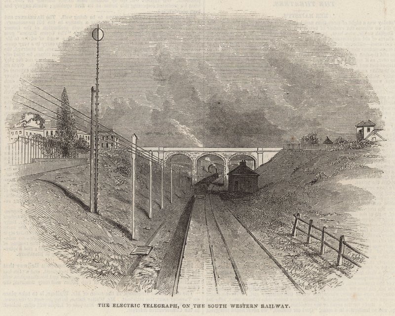 Der elektrische Telegraf auf der South Western Railway von English School
