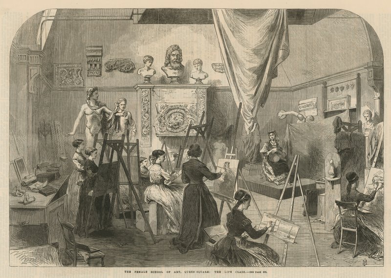 Die Mädchenschule der Kunst in Queen Square von English School