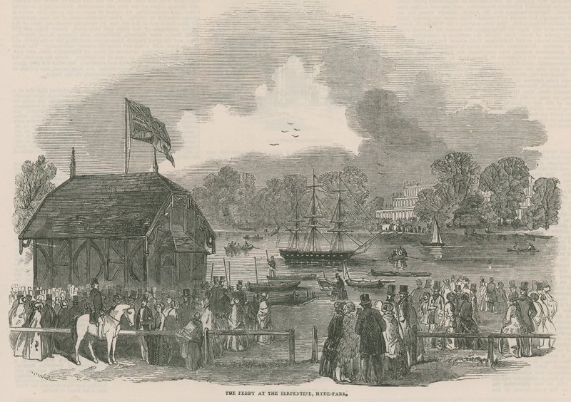 Die Fähre an der Serpentine, Hyde Park, London von English School