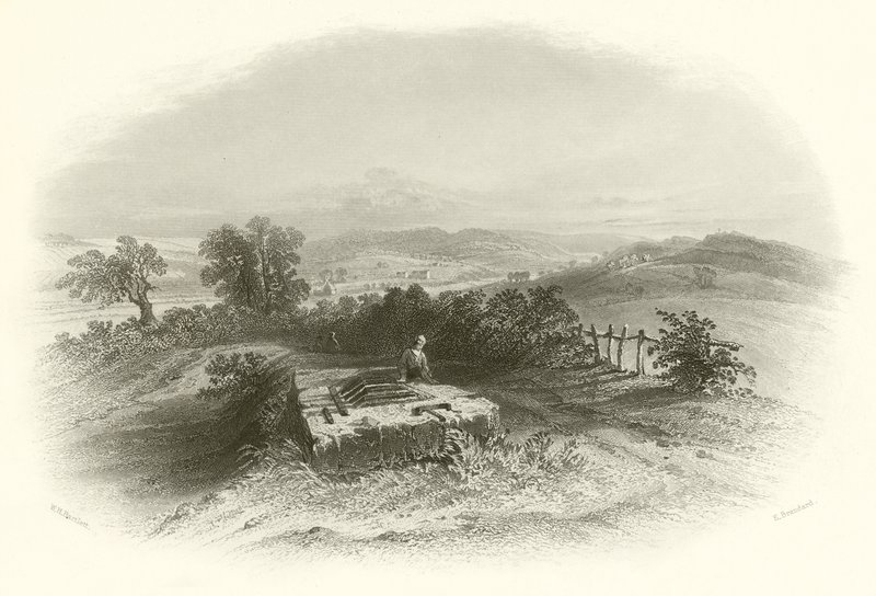Das Schlachtfeld von Bannockburn von English School