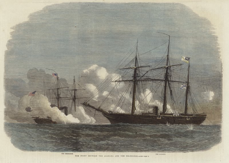 Der Kampf zwischen der Alabama und der Kearsarge von English School