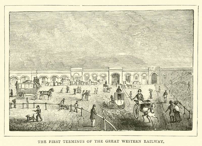 Der erste Endbahnhof der Great Western Railway von English School