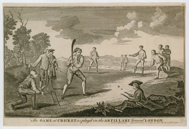 Das Cricketspiel auf dem Artillery Ground, Finsbury von English School