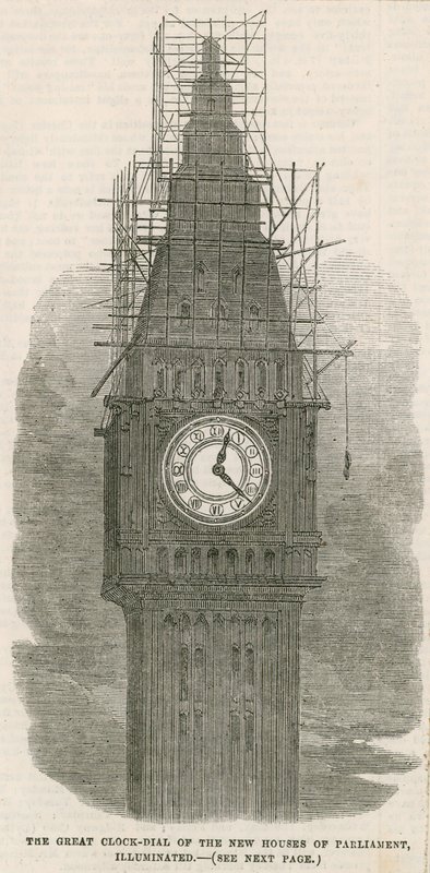 Der große Clock Tower des neuen Parlamentshauses von English School