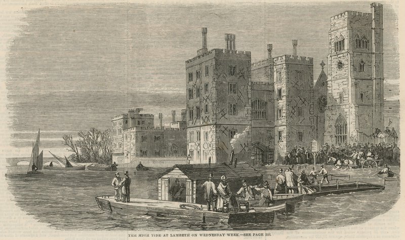 Die Flut in Lambeth am Mittwoch letzter Woche von English School