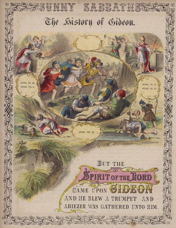 Die Geschichte von Gideon (farbige Gravur) von English School