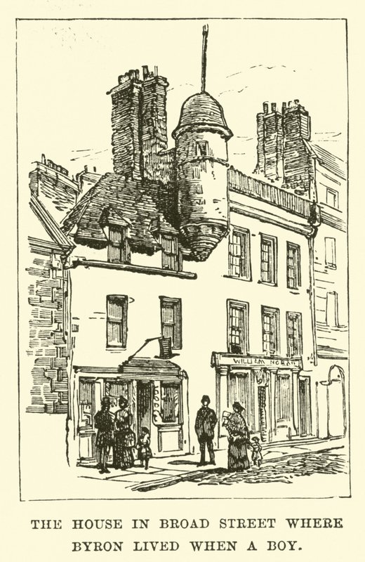 Das Haus in der Broad Street, in dem Byron als Junge lebte von English School
