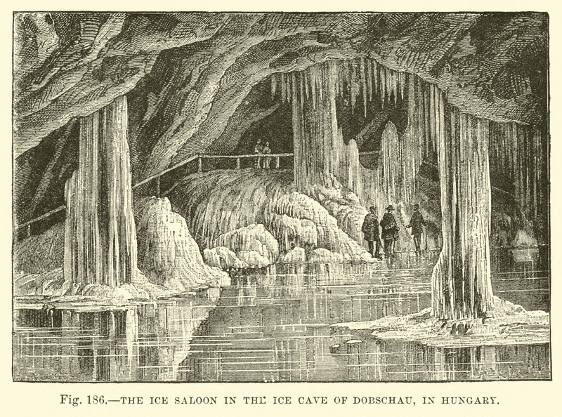 Der Eissalon in der Eishöhle von Dobschau in Ungarn von English School