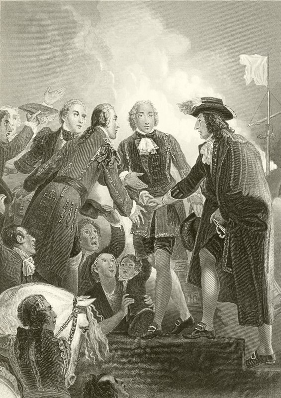 Die Landung von Wilhelm III. in Torbay von English School