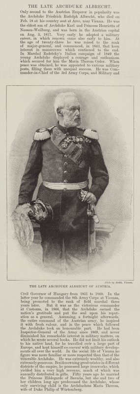 Der verstorbene Erzherzog Albrecht von Österreich von English School