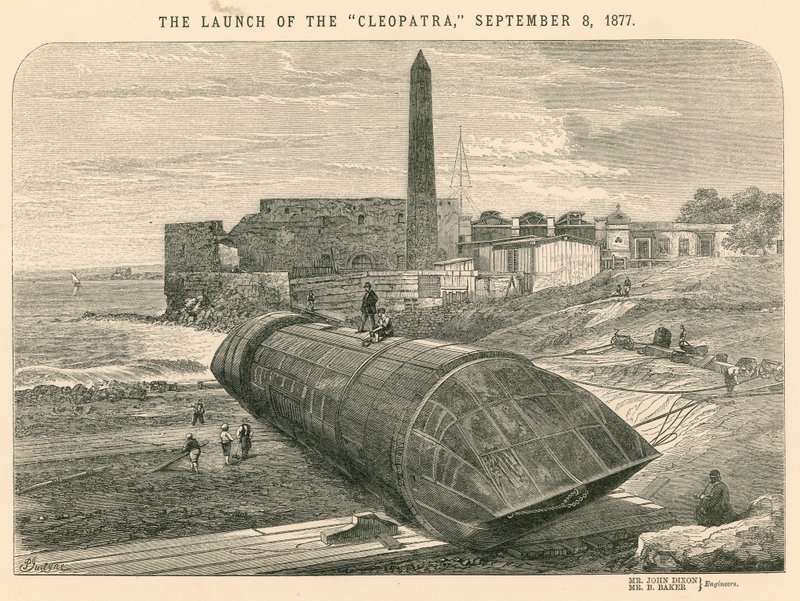 Der Stapellauf der Cleopatra, 8. September 1877 von English School