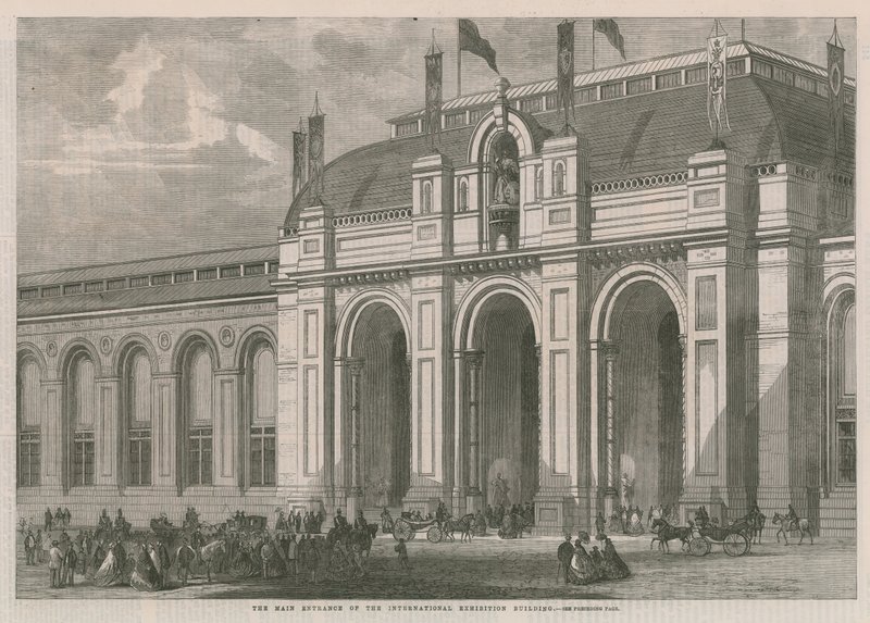 Der Haupteingang der Internationalen Ausstellung von 1862 von English School