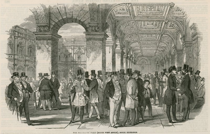 Der Kaufmannsgang (südwestlicher Winkel), Royal Exchange von English School