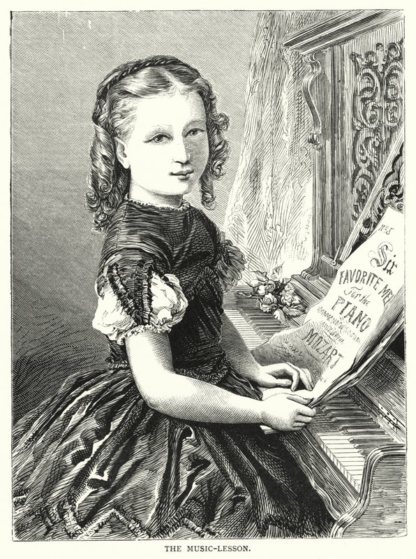 Die Musikstunde (Gravur) von English School