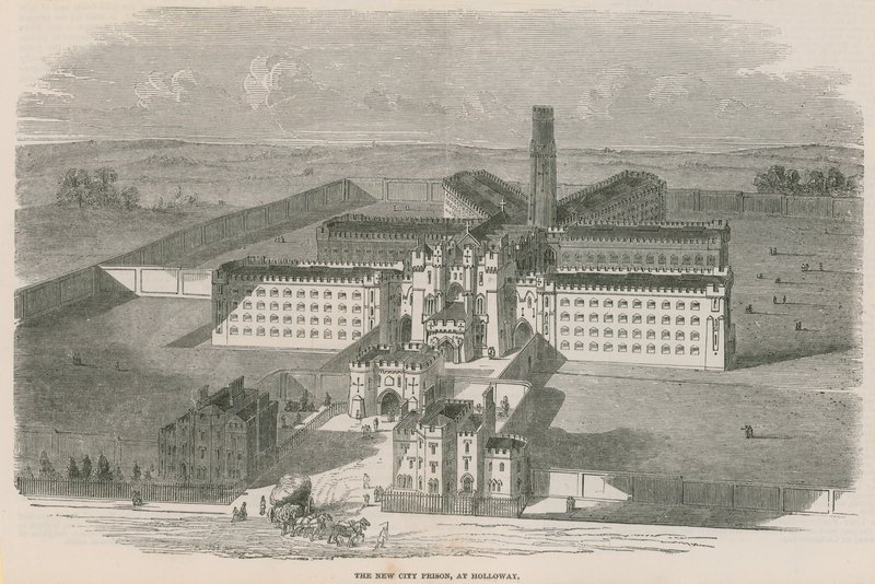Das neue Stadtgefängnis in Holloway von English School