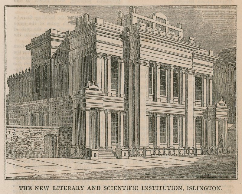 Die neue Literary and Scientific Institution, Islington, London von English School