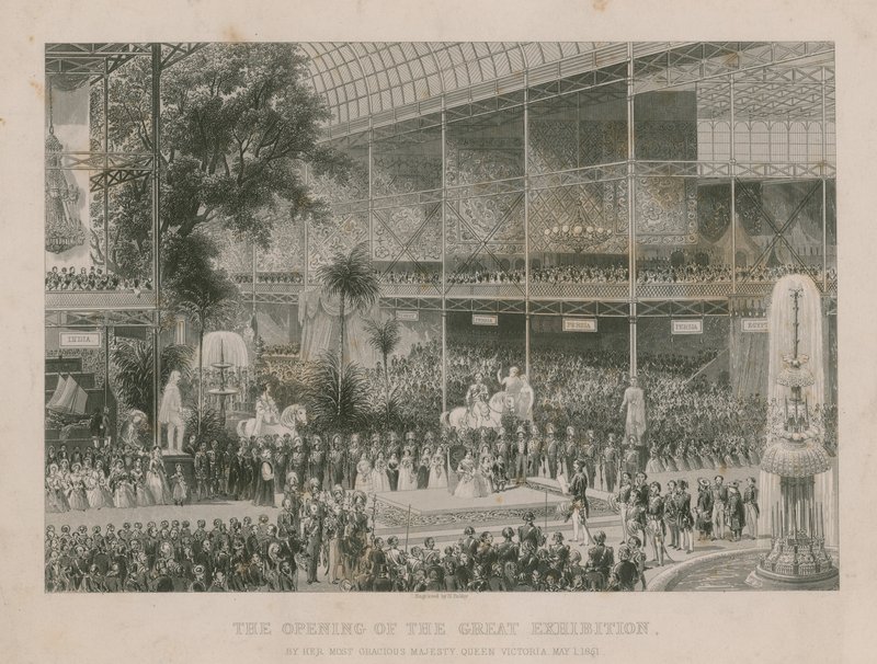 Eröffnung der Großen Ausstellung durch Ihre Majestät, Königin Victoria, 1. Mai 1851 von English School