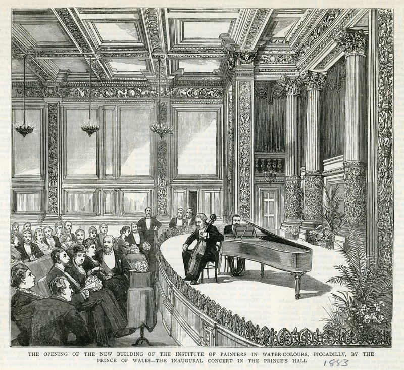 Die Eröffnung des neuen Gebäudes des Instituts der Aquarellmaler von English School