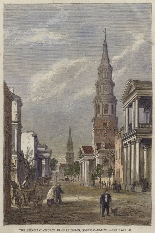Die Hauptkirche in Charleston, South Carolina von English School