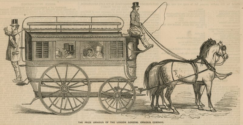Der Preisomnibus der London General Omnibus Company von English School