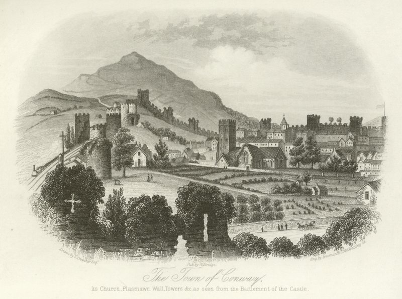 Die Stadt Conwy, Nordwales von English School