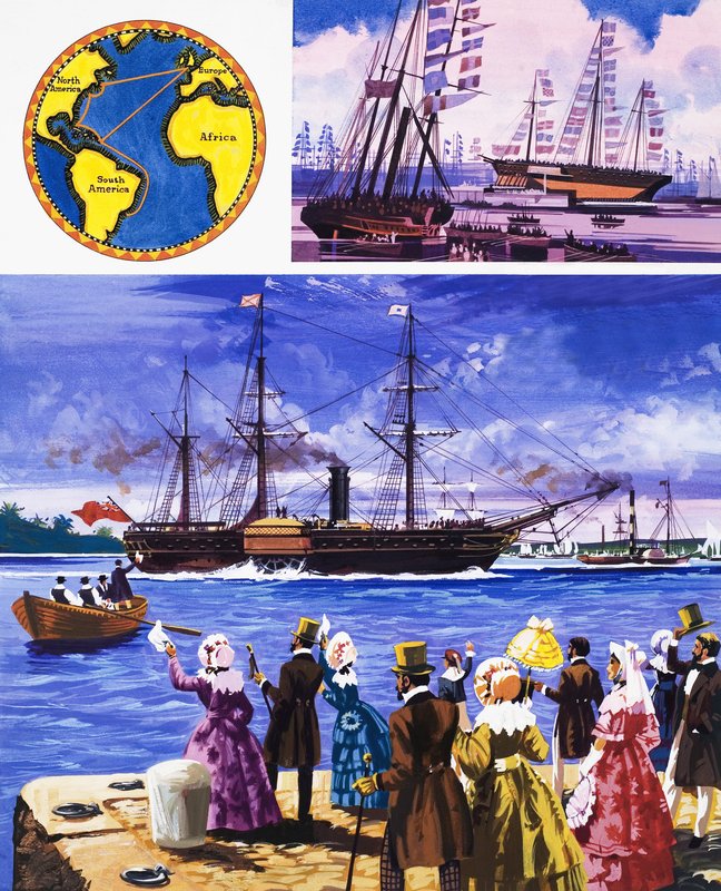 Sie segelten über die sieben Meere: Große Dampfer, Weiß und Gold (The Royal Mail Line) von English School