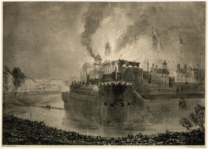 Tower von London Feuer, 1841 von English School