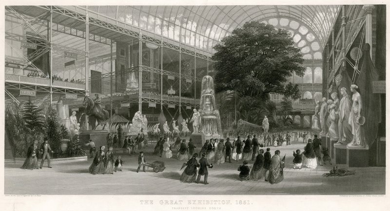 Transept Blick nach Norden, Große Ausstellung, 1851 von English School
