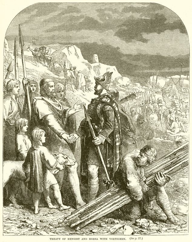Vertrag von Hengist und Horsa mit Vortigern von English School