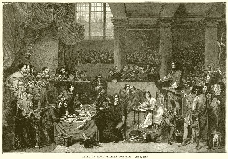 Prozess von Lord William Russell von English School